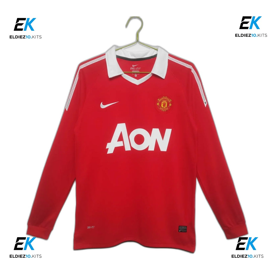 10-11 Manchester United Home Long Sleeve Retro