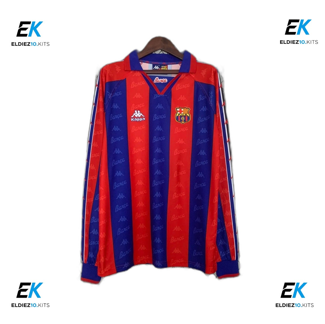 1996-97 Barcelona Home Long Sleeve Retro