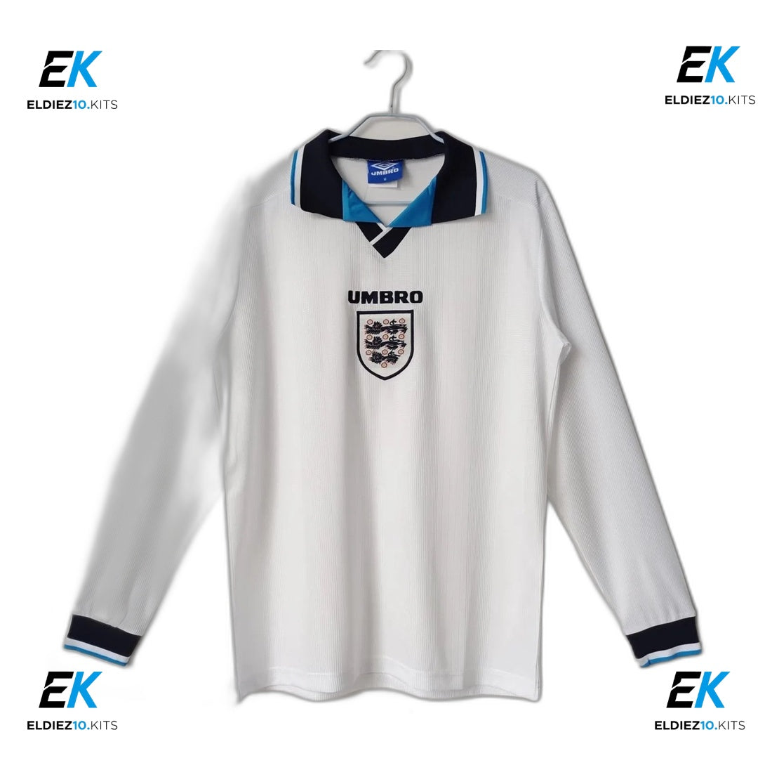 1996 England Home Long Sleeve Retro