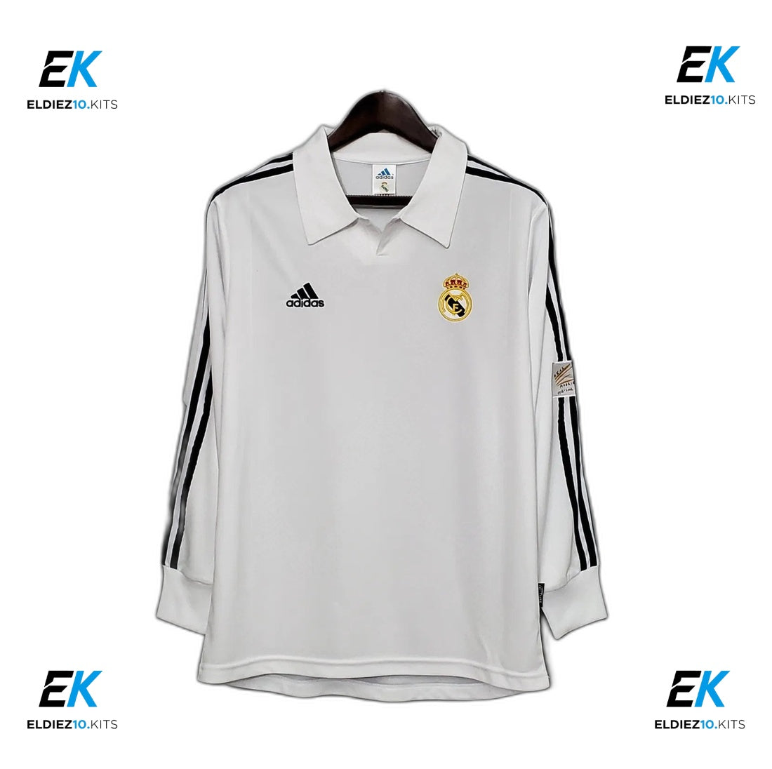 2002 Real Madrid Home Long Sleeve Retro