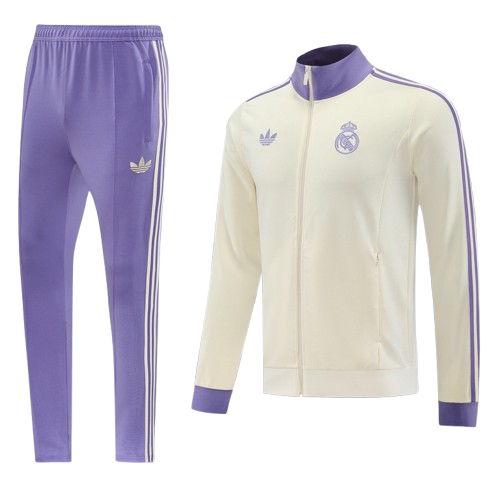 25-26 Real Madrid Beige & Purple Training Suit