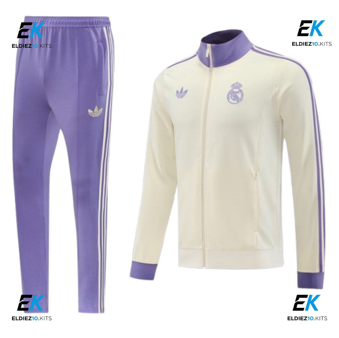 25-26 Real Madrid Beige & Purple Training Suit