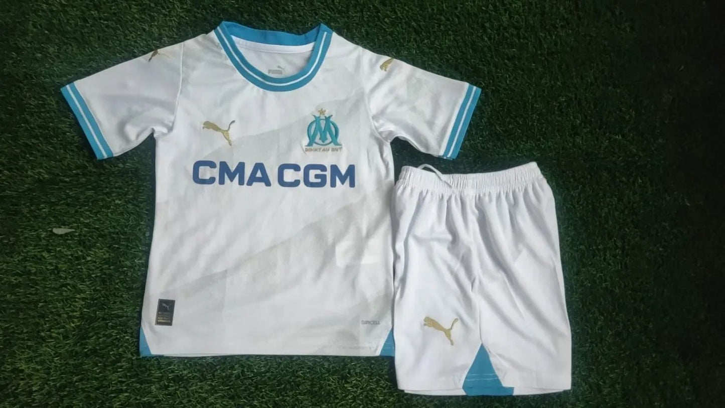 23-24 Olympique Marseille Home Kids Kit