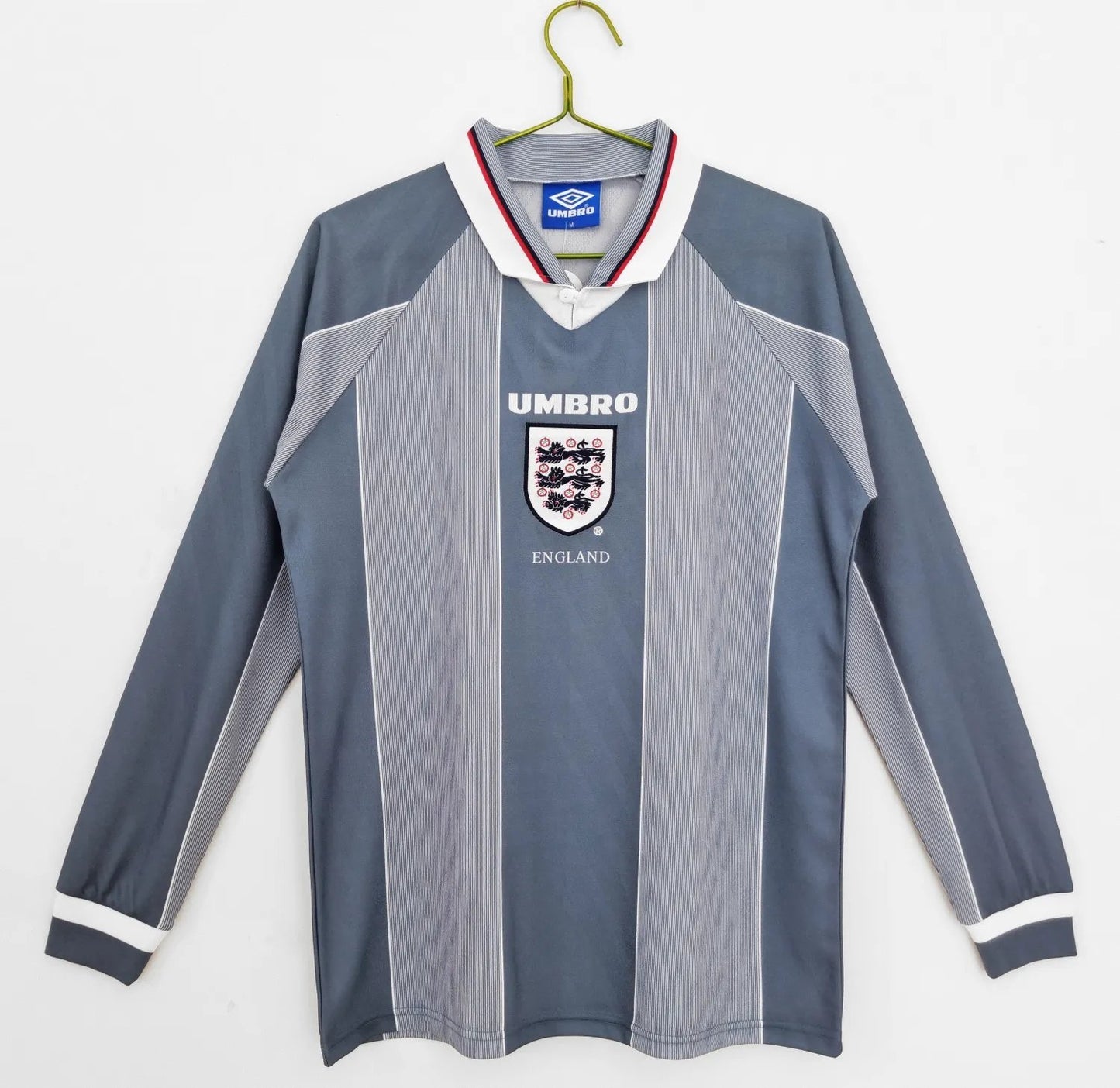 1996 England Away Retro Long Sleeve