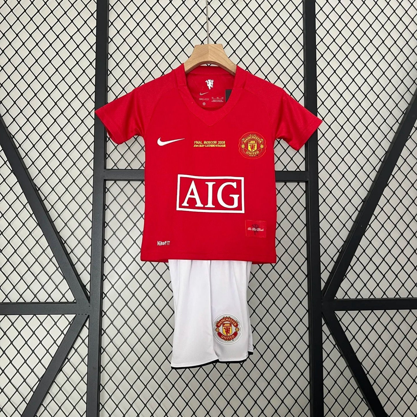 Retro 07-08 Manchester United Home Champions League Kids Kit