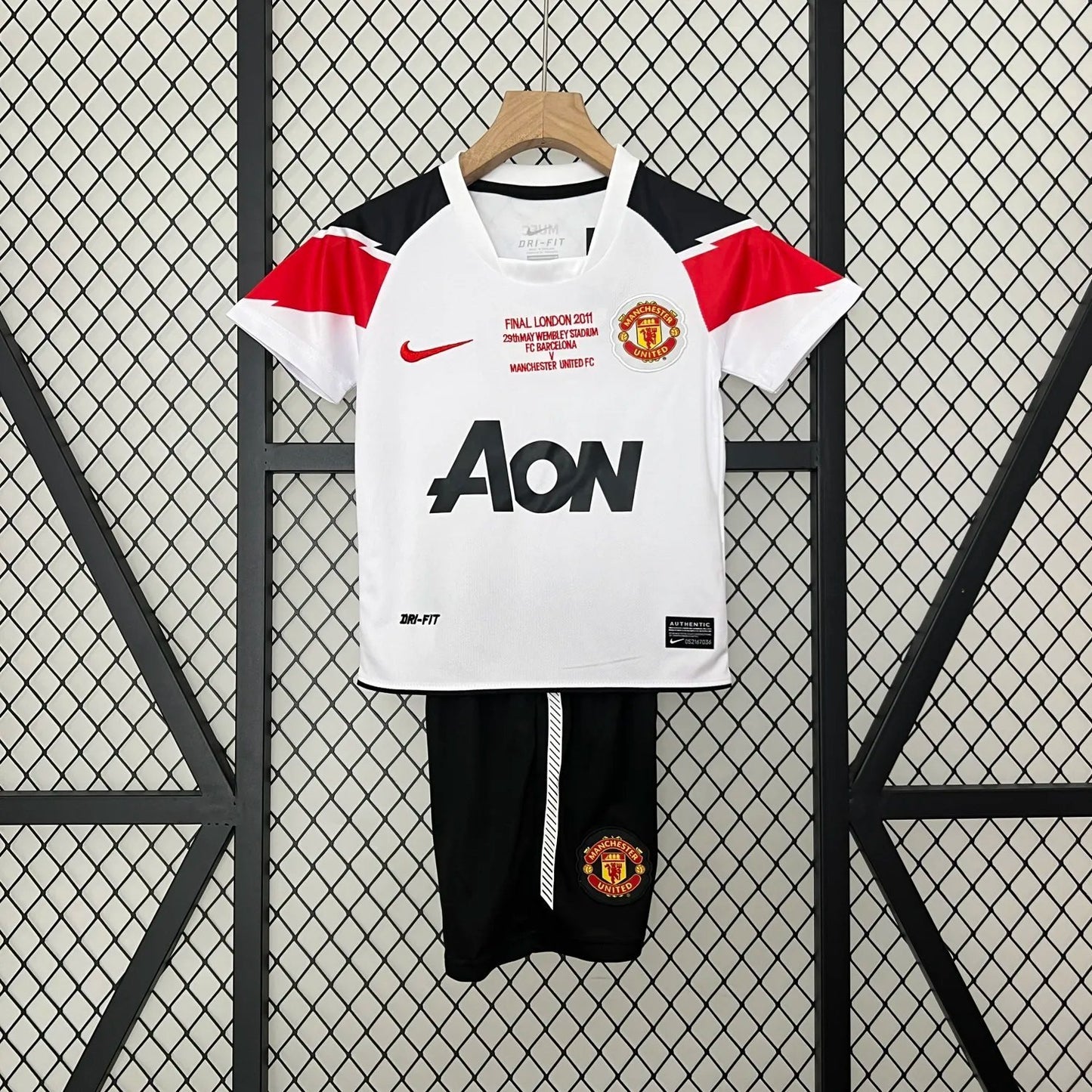 Retro 10-11 Manchester United Champions League Away Kids Kit