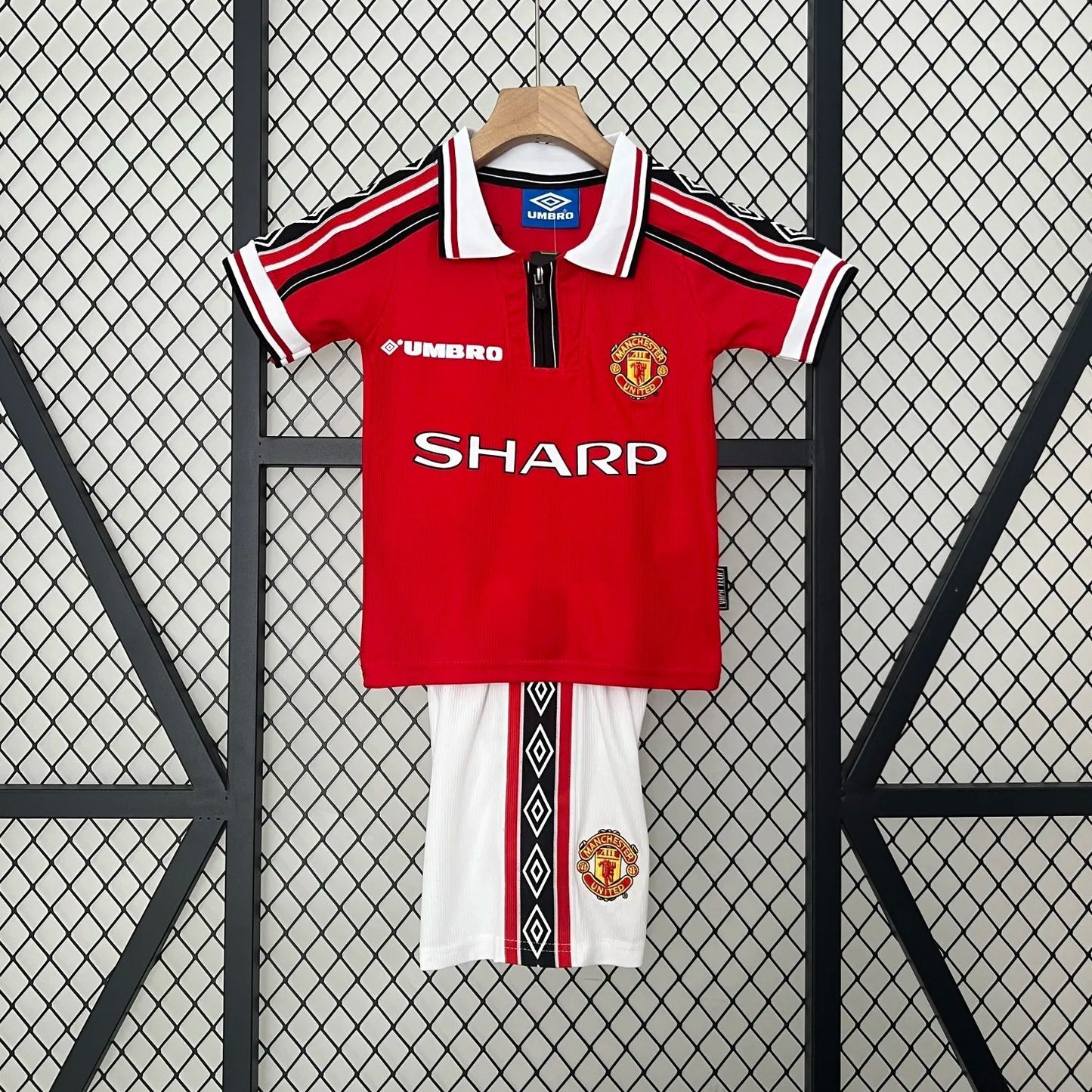 Retro 98-99 Manchester United Home Kids Kit