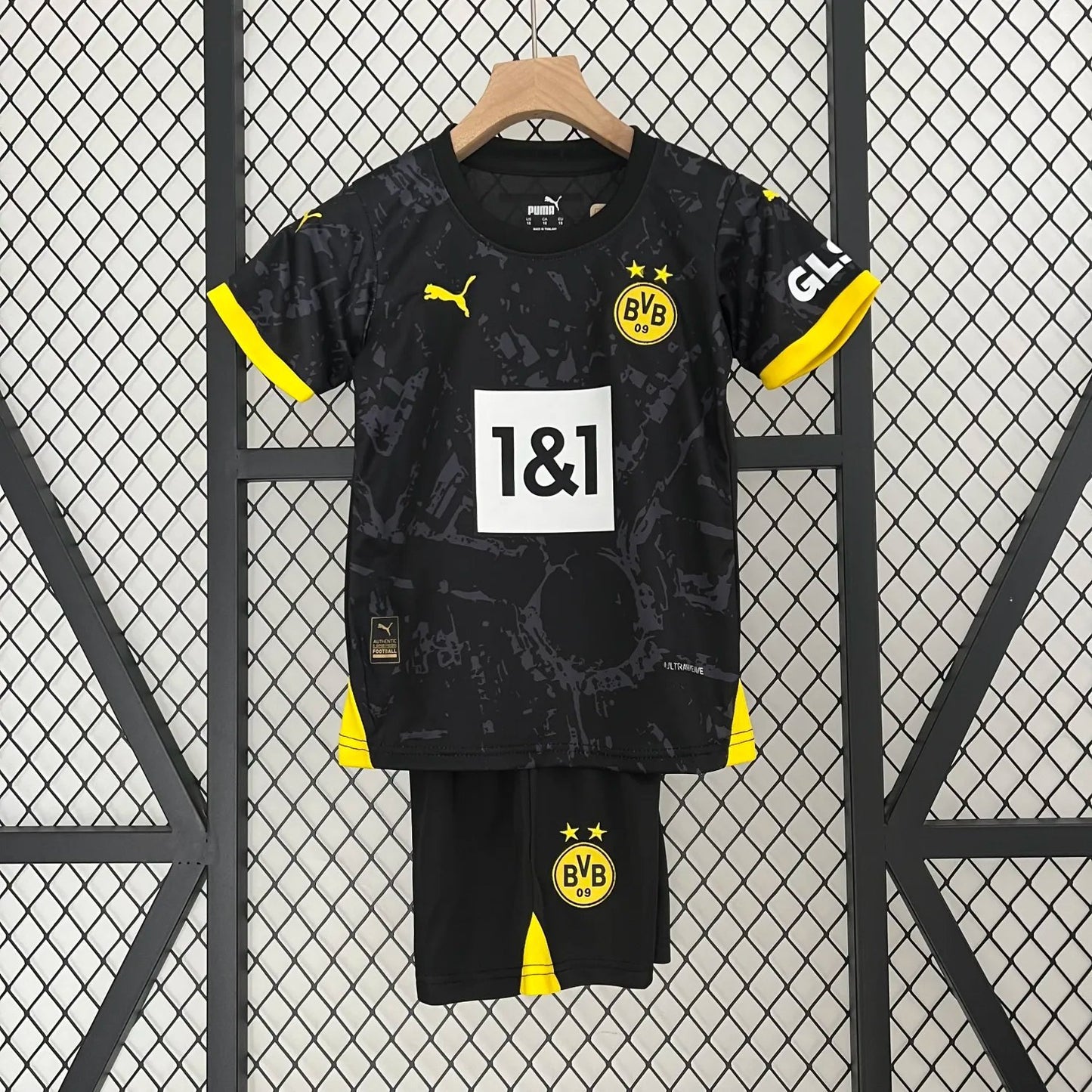 23-24 Borussia Dortmund Away Kids Kit