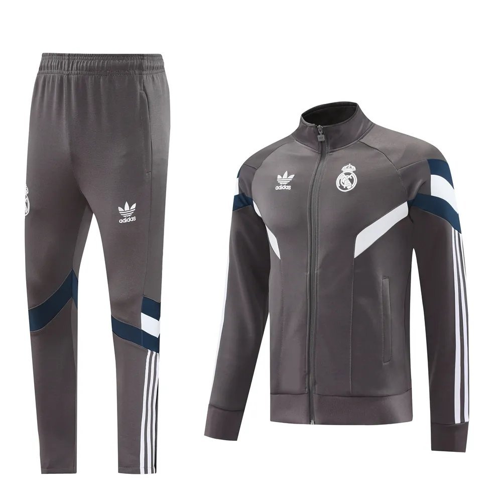 24-25 Real Madrid Grey Jacket Tracksuit