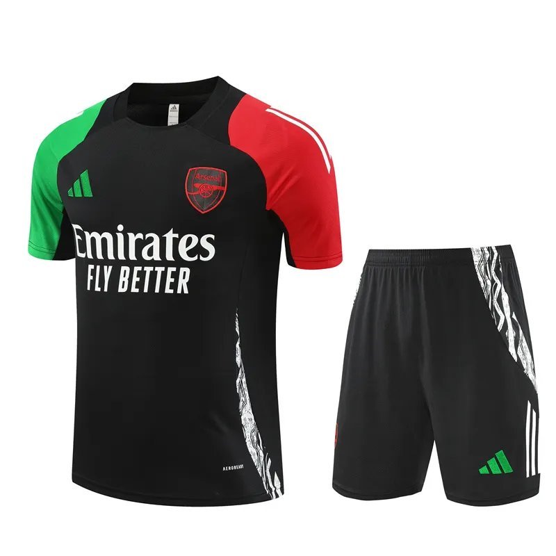 24/25 Arsenal Black Short Sleeve Training Suit