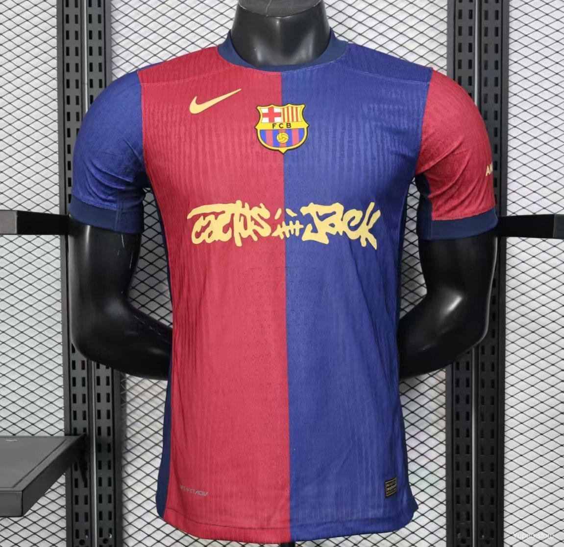 24-25 Barcelona Home Player Version x Travis Scott