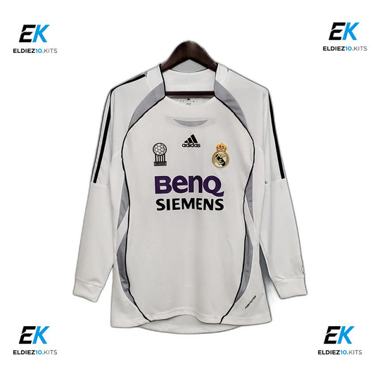 06-07 Real Madrid Home Long Sleeve Retro