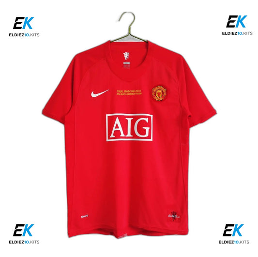 07-08 Manchester United Home UCL Version Red Retro