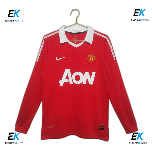 10-11 Manchester United Home Long Sleeve Retro