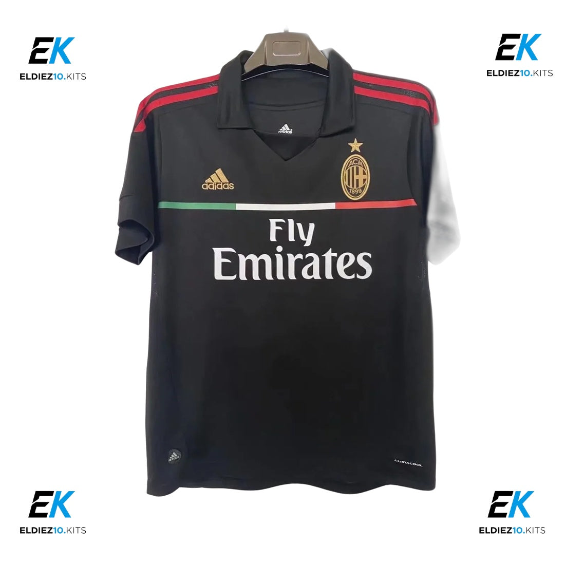 11-12 AC Milan Third Black Retro Fan Version