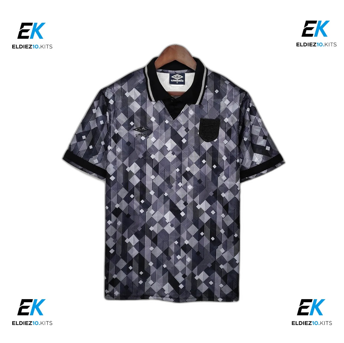 1990 England Retro black Away