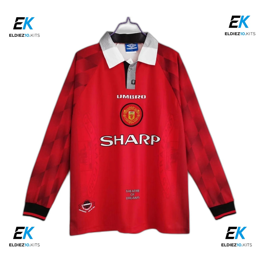 1996-97 Manchester United Home Long Sleeve Retro