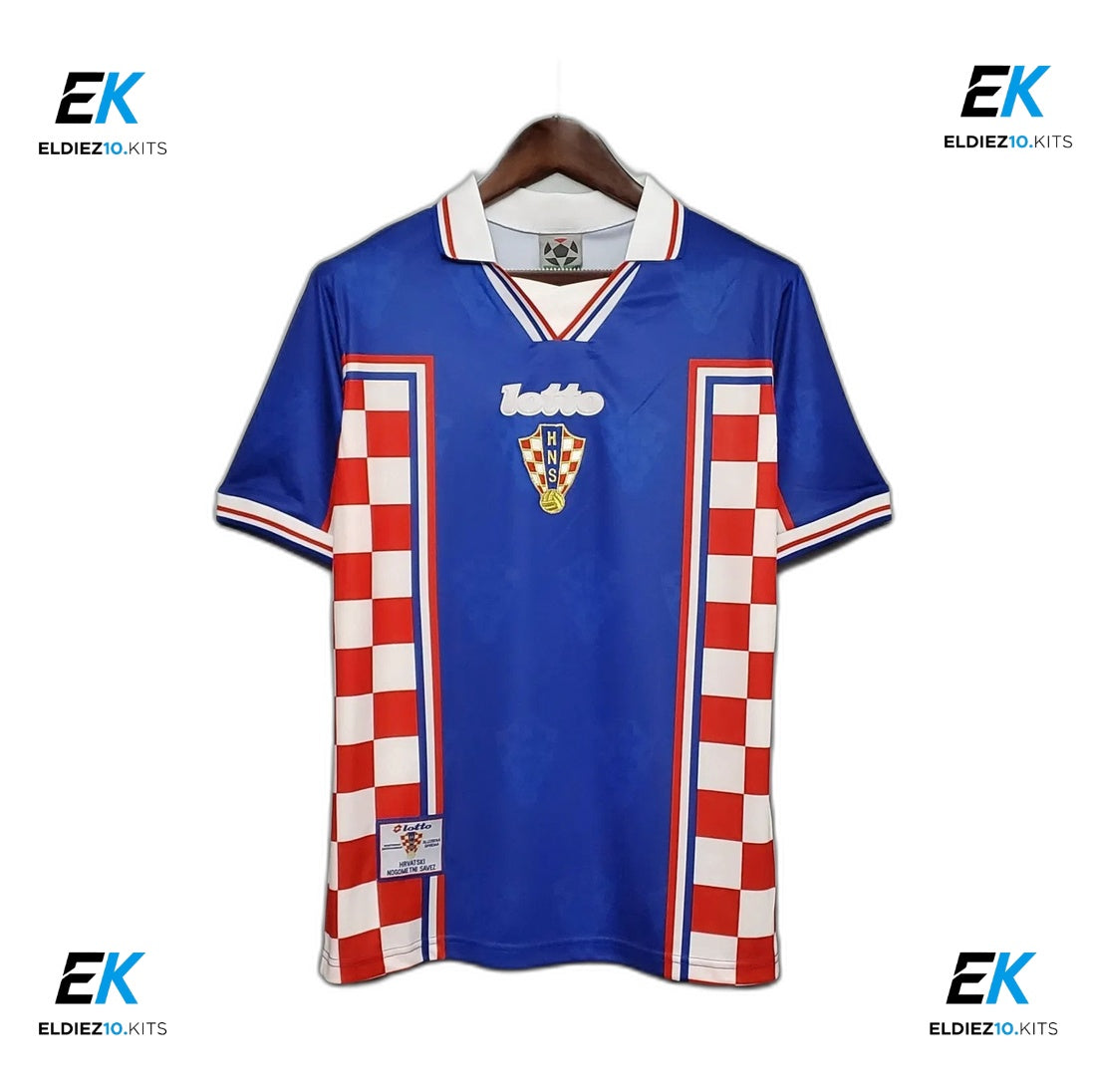 1998 Croatia Away Blue Retro
