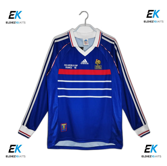 1998 France Home Long Sleeve with Match Detail Retro