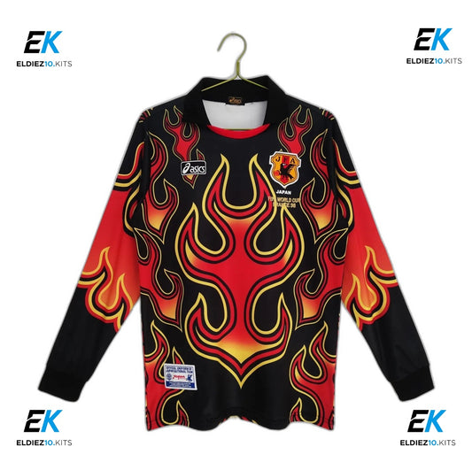 1998 Japan Red Flame Goalkeeper Retro Long Sleeve