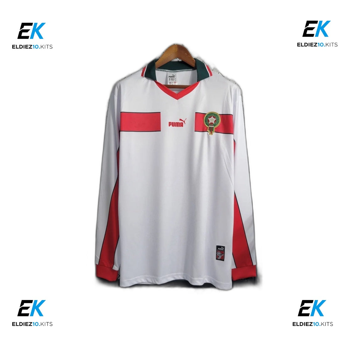 1998 Morocco Away White Long Sleeve Retro