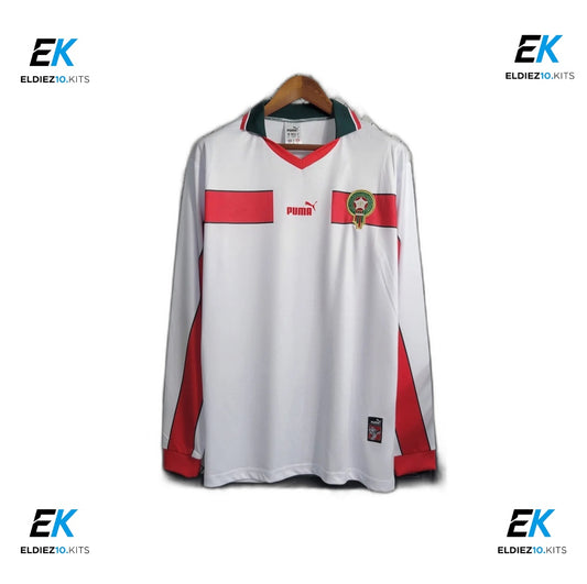 1998 Morocco Away White Long Sleeve Retro