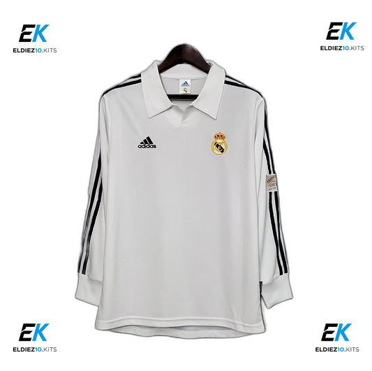 2002 Real Madrid Home Long Sleeve Retro