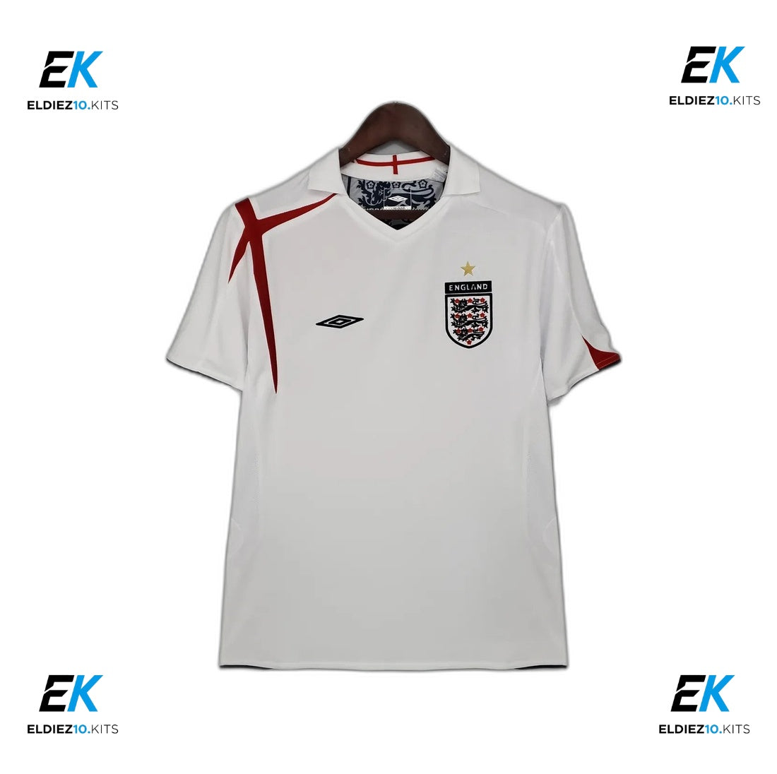 2006 England Home White Retro