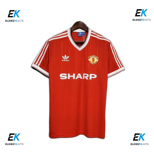 83-84 Manchester United Home Red Retro