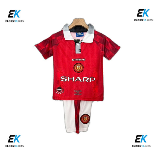 96-97 Manchester United Home Kids Kit