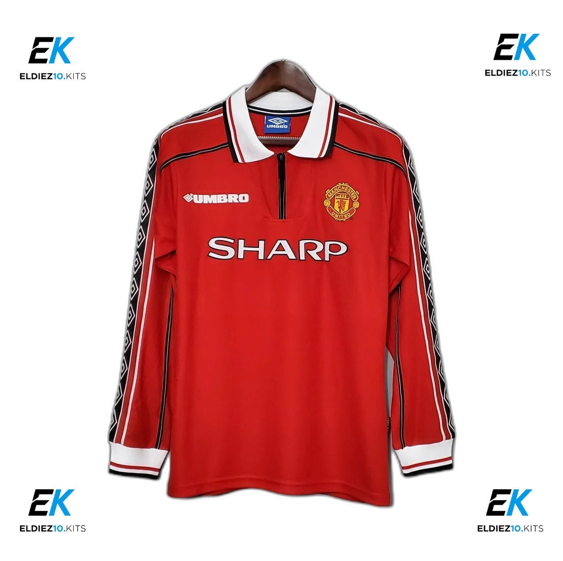 98-99 Manchester United Home Long Sleeve Retro