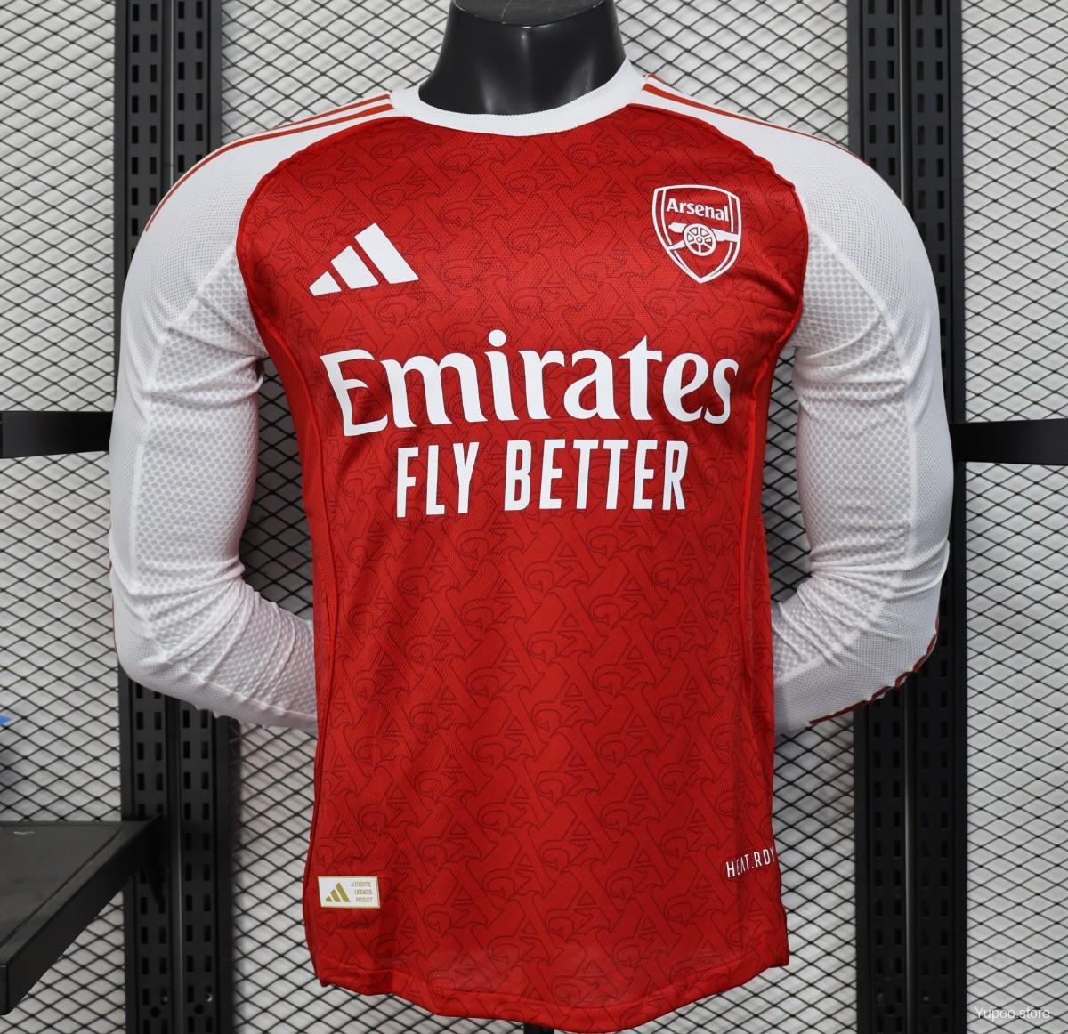 25-26 Arsenal Home Long Sleeve Player Version
