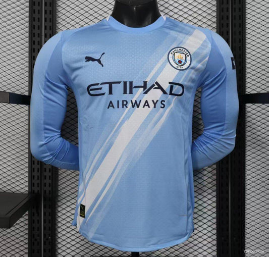 25-26 Manchester City Home Long Sleeve Player Version