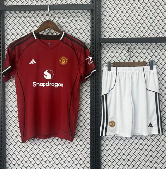 25-26 Manchester United Home Kids Kit