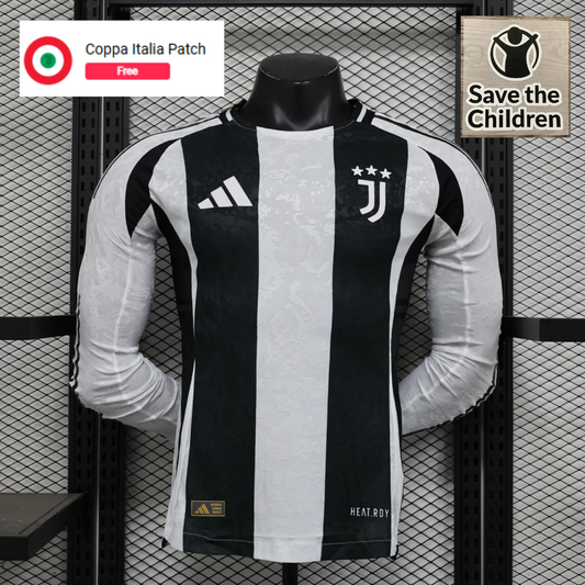 24-25 Juventus Home Long Sleeve Player Version