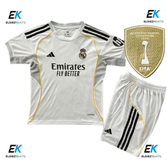 25-26 Real Madrid Home Kids Kit
