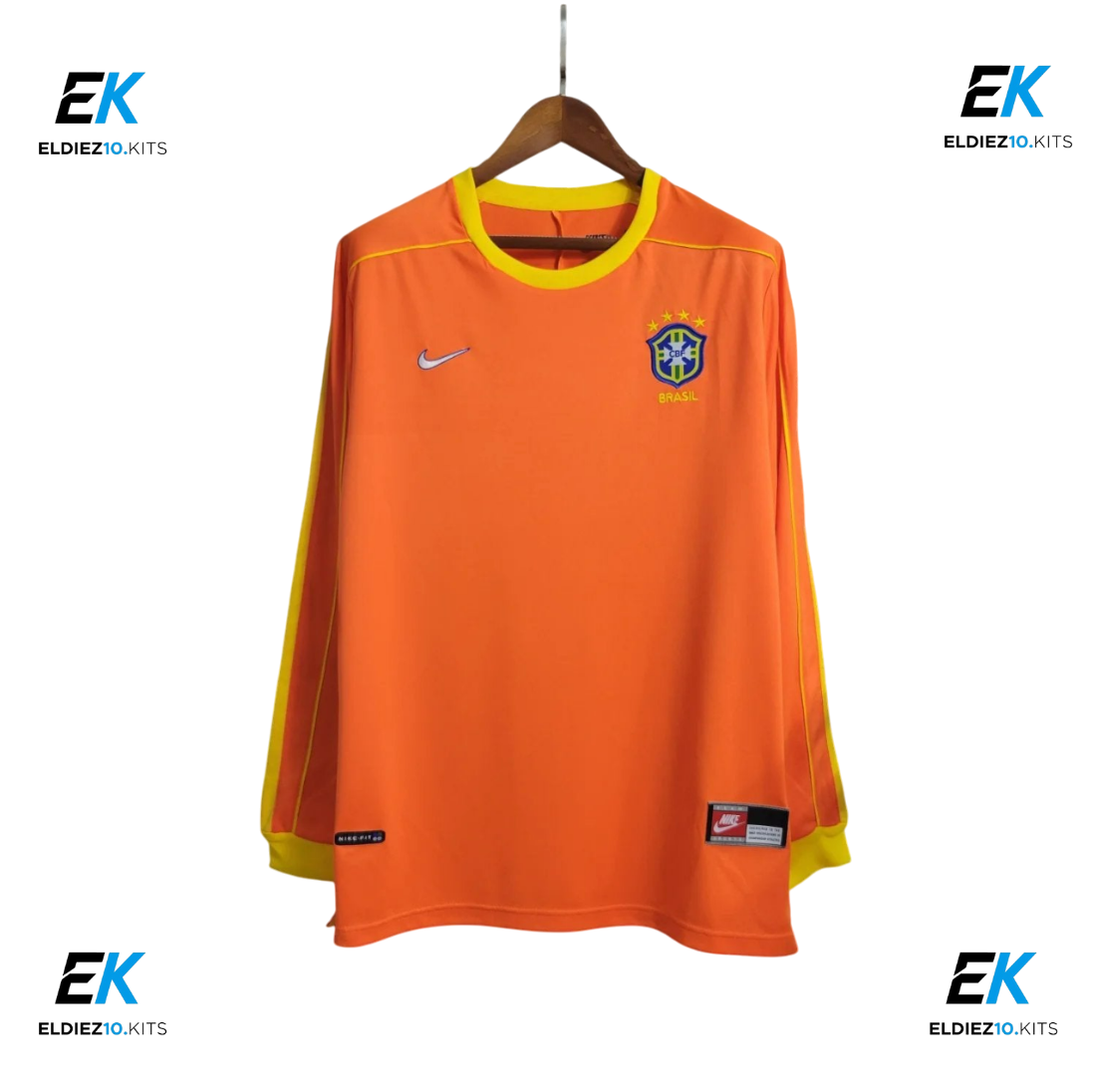 1998 Brazil Goal Keeper Long Sleeve Retro