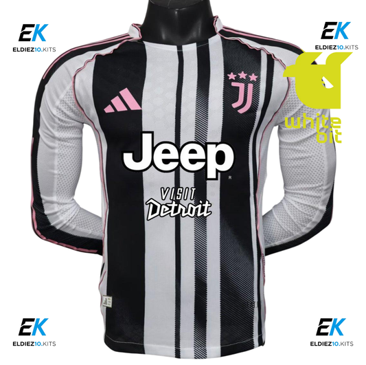 25-26 Juventus Home Long Sleeve Player Version