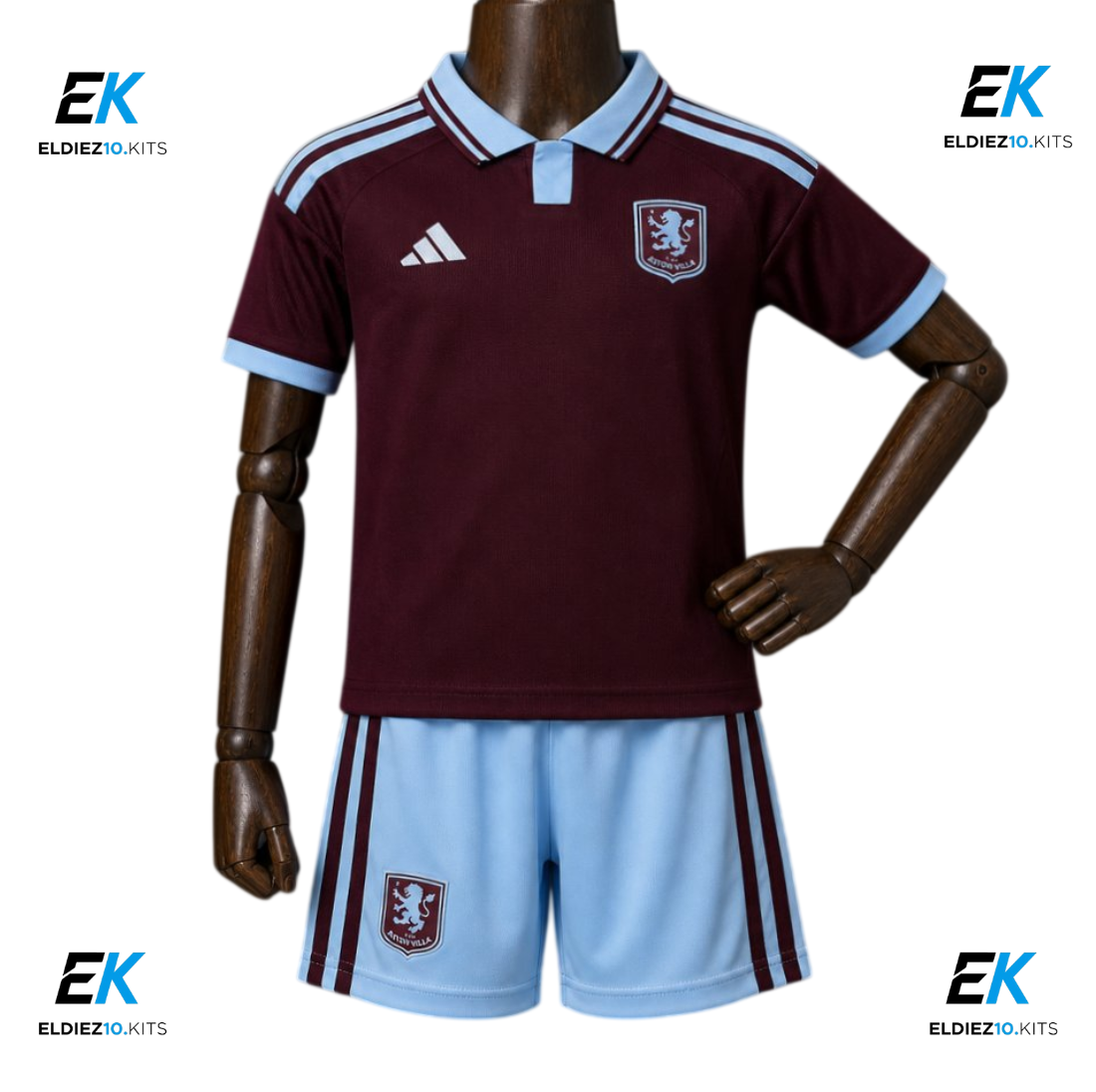 26-27 Aston Villa Home Kids Kit