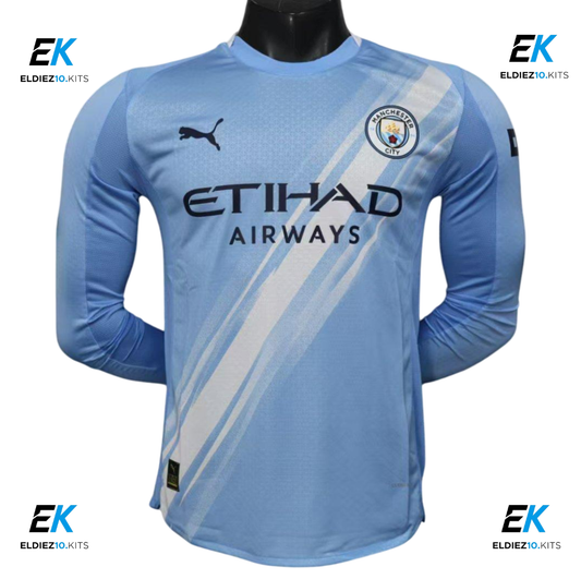 25-26 Manchester City Home Long Sleeve Player Version