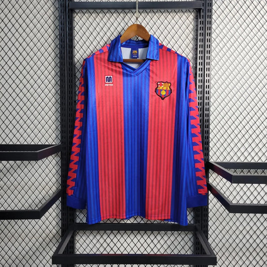 89-92 Barcelona Home Retro Long Sleeve