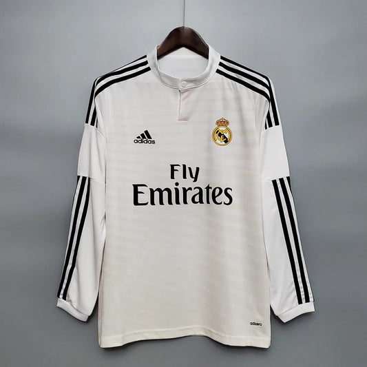 14-15 Real Madrid Home Long Sleeve Retro