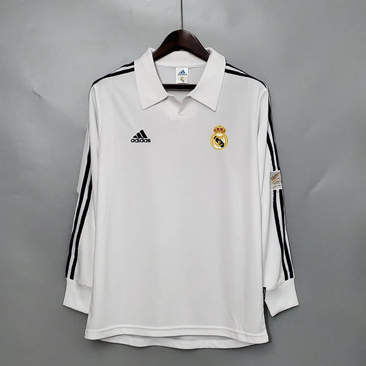 2002 Real Madrid Home Long Sleeve Retro