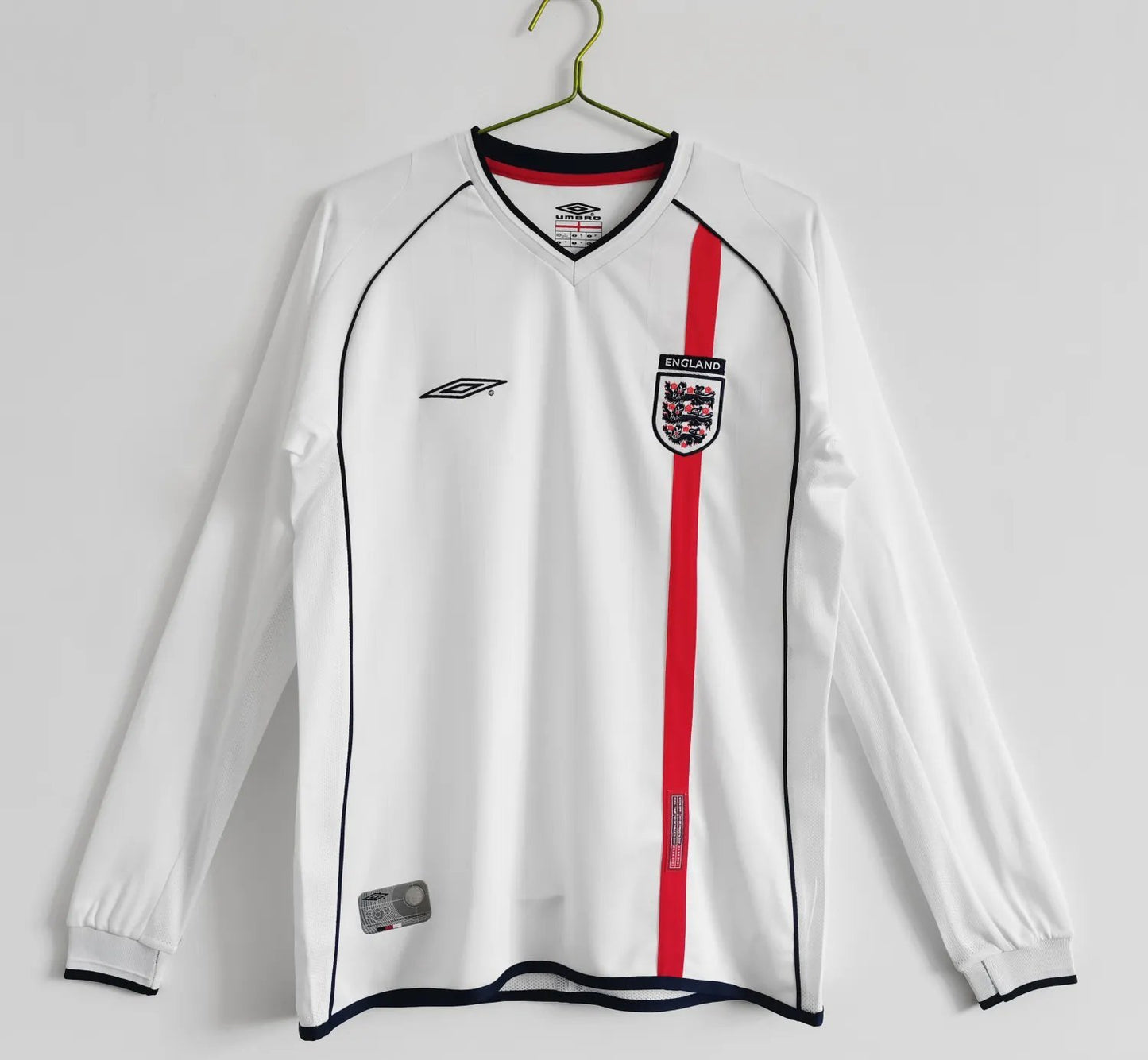 2002 England Home Long Sleeve Retro