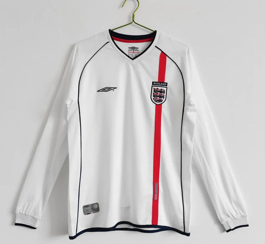 2002 England Home Long Sleeve Retro