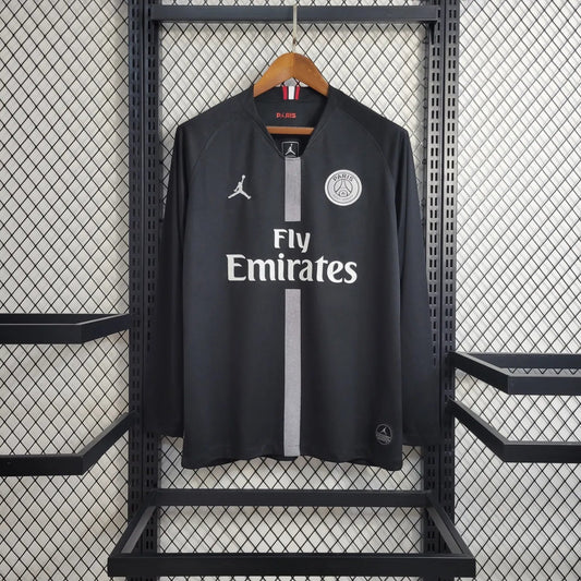 18-19 PSG Black Retro Long Sleeve