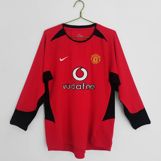 2002-04 Manchester United Home Long Sleeve Retro