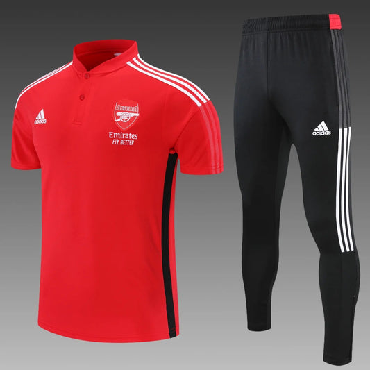 Arsenal POLO red black Short Sleeve Suit