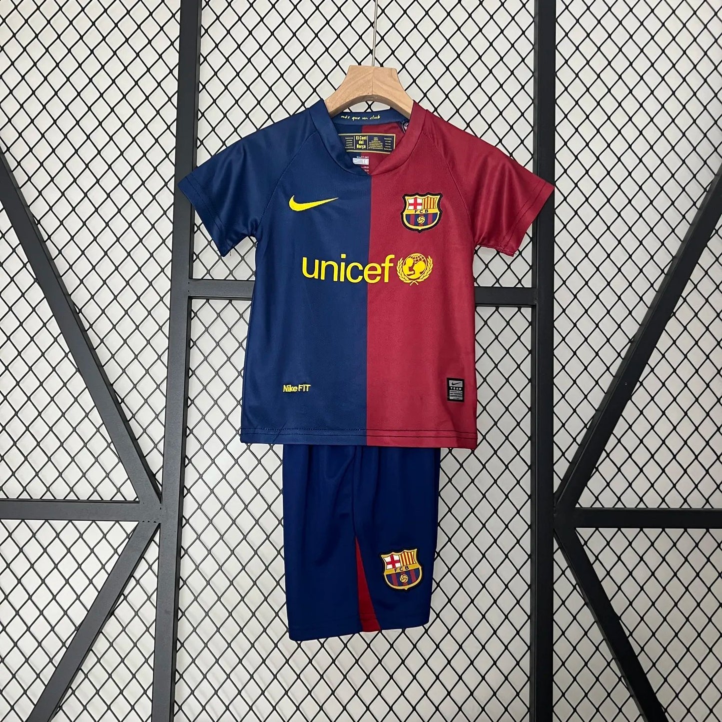 Retro 08-09 Barcelona Home Kids Kit