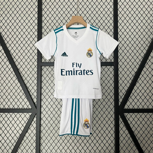 Retro17-18 Real Madrid Home Kids Kit